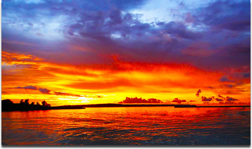 チャン島の夕日画像